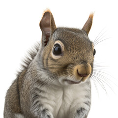 squirrel, close-up, transparent background