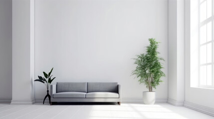 A Mockup of a Living Room With Space on the Wall for a Picture