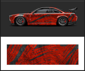 Racing car wrap design vector. Vehicle Wrap Design 