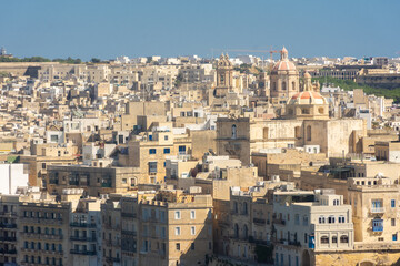 Fototapeta na wymiar Cityscape of Birgu, one of the Three Cities of Malta