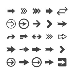 Arrow pictogram collection. Set of arrows.