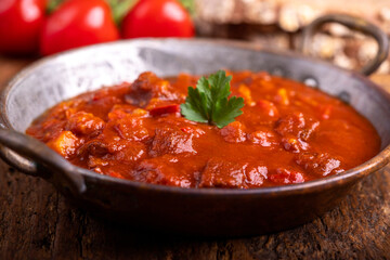 hungarian goulash with bread