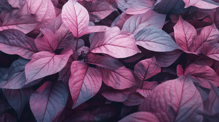 Pink Leaves Bundle Background with Pastel Aesthetic - Generative AI