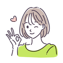 Female pose illustration
