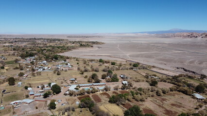 Visão aérea de San Pedro do Atacama, Chile