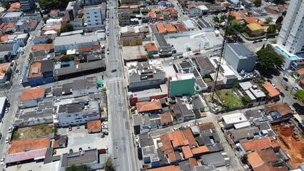 Visão aérea de Mogi das Cruzes no estado de São Paulo no Brasil. 