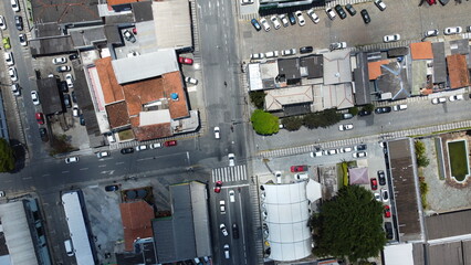 Aerial view of the city of Mogi das Cruzes, SP, Brazil