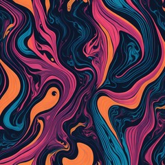 Abstract pattern with a blue, orange and pink colors Generative AI