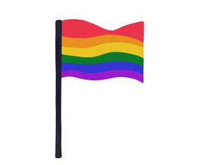 Pride month flag illustration Rainbow colors graphic elements Love is love, diversity, inclusion, lbtq and equality symbols. Png clipart transparent background