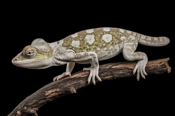 Obraz premium tiny lizard perched on a thin tree branch Generative AI