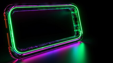 glowing neon frame