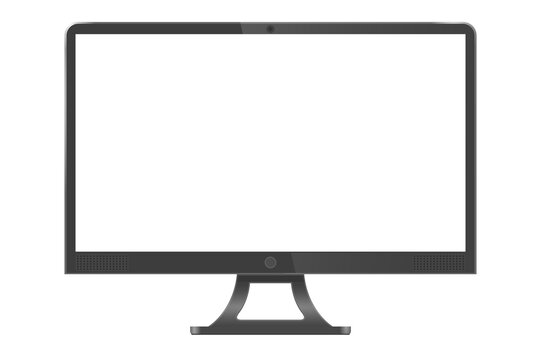 Realistic blank computer screen