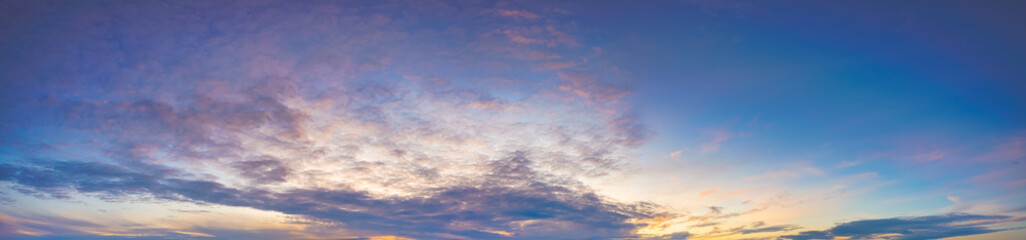 Natural background: dramatic sky at sunset