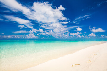 Beautiful sunny ocean beach on Maldives