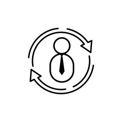 Employee rotation design logo template illustration