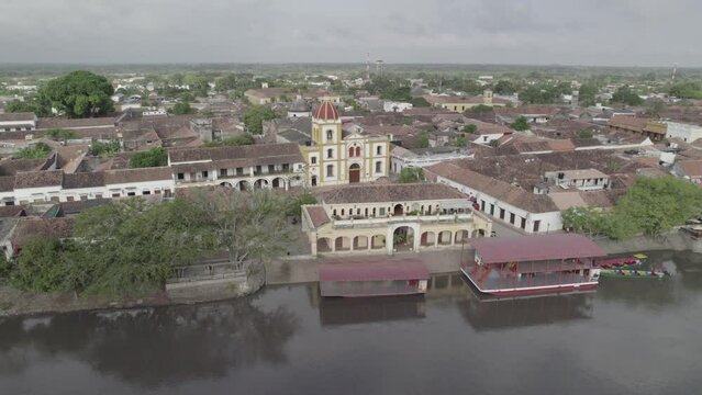 air view of the Mompox town in D-log