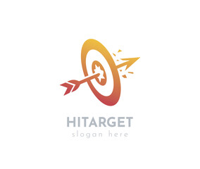 Hit Target logo design sign