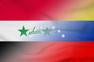 Iraq and Venezuela official flag international contract VEN IRQ