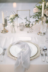 Bridal table for beautiful wedding