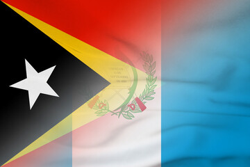 East Timor and Guatemala national flag international negotiation GTM