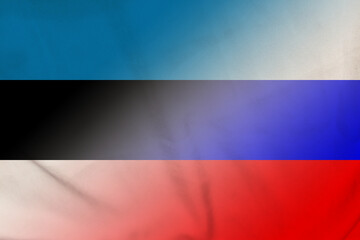 Estonia and Russia state flag transborder negotiation RUS EST
