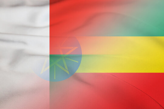 Madagascar and Ethiopia official flag transborder relations ETH MDG