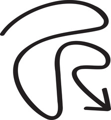 decoration hand drawn arrow illustration.