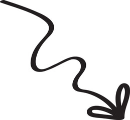decoration hand drawn arrow illustration.