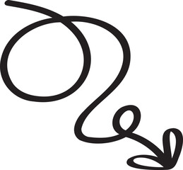 decoration hand drawn arrow illustration.