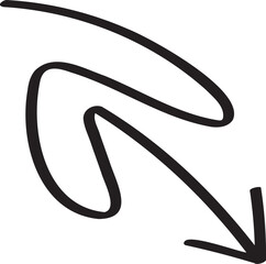 decoration hand drawn arrow illustration.