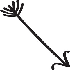 decoration hand drawn arrow illustration.