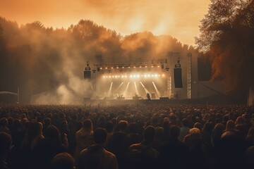 Massive outdoor musical festival. Generative AI