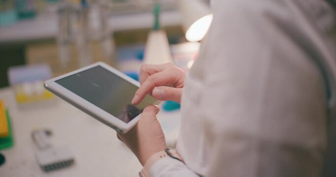 Scientist Working in Medical Laboratory Cancer Research Covic 19 Pandemic