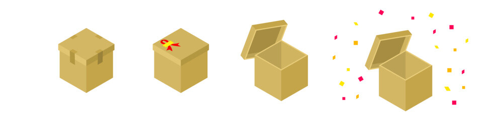 プレゼントボックスセット※Affinity Designer作成svgファイル