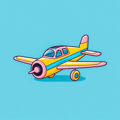 illustration of airplane - created with Generative AI technology