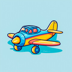Obraz na płótnie Canvas illustration of airplane - created with Generative AI technology