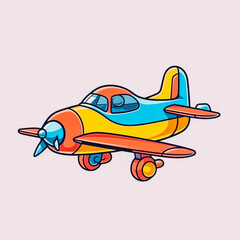 Obraz na płótnie Canvas illustration of airplane - created with Generative AI technology