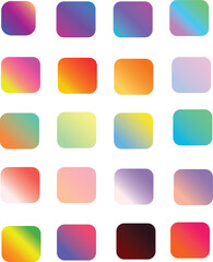 set of colorful buttons