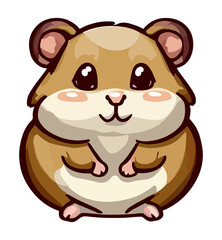 cute adorable hamster illustration