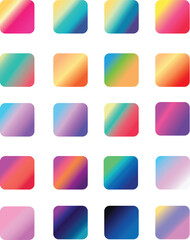 set of colorful glossy buttons