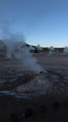 Fototapeta premium Vapores termais no Geysel Del tatio, Chile.