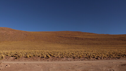 Deserto do Atacama, Chile em um dia de sol.