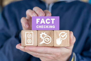 Fact check. Concept of thorough fact-checking or easy compare evidence. Facts checking....