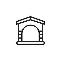 Dog House Pet Outline Icon