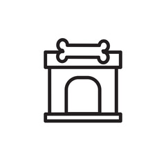 Dog House Pet Outline Icon