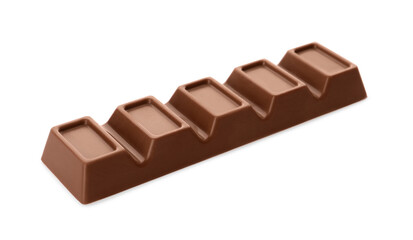 Delicious sweet chocolate bar isolated on white