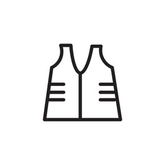 Fototapeta premium Reflective Vest Safety Outline Icon