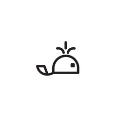 Fish Sea Whale Outline Icon