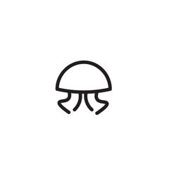 Jellyfish Ocean Sea Outline Icon