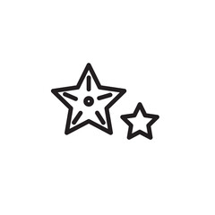Ocean Sea Starfish Outline Icon